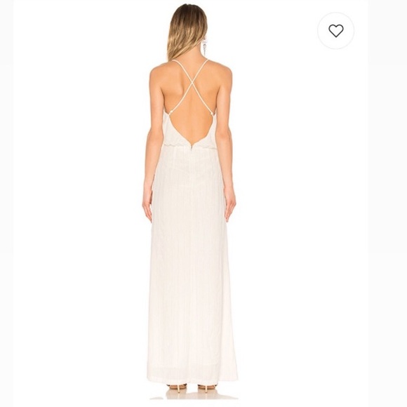 LPA beaded cross back Gown in ivory - Picture 3 of 9